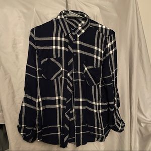 Romeo & Juliet blue and white long sleeve buttonup